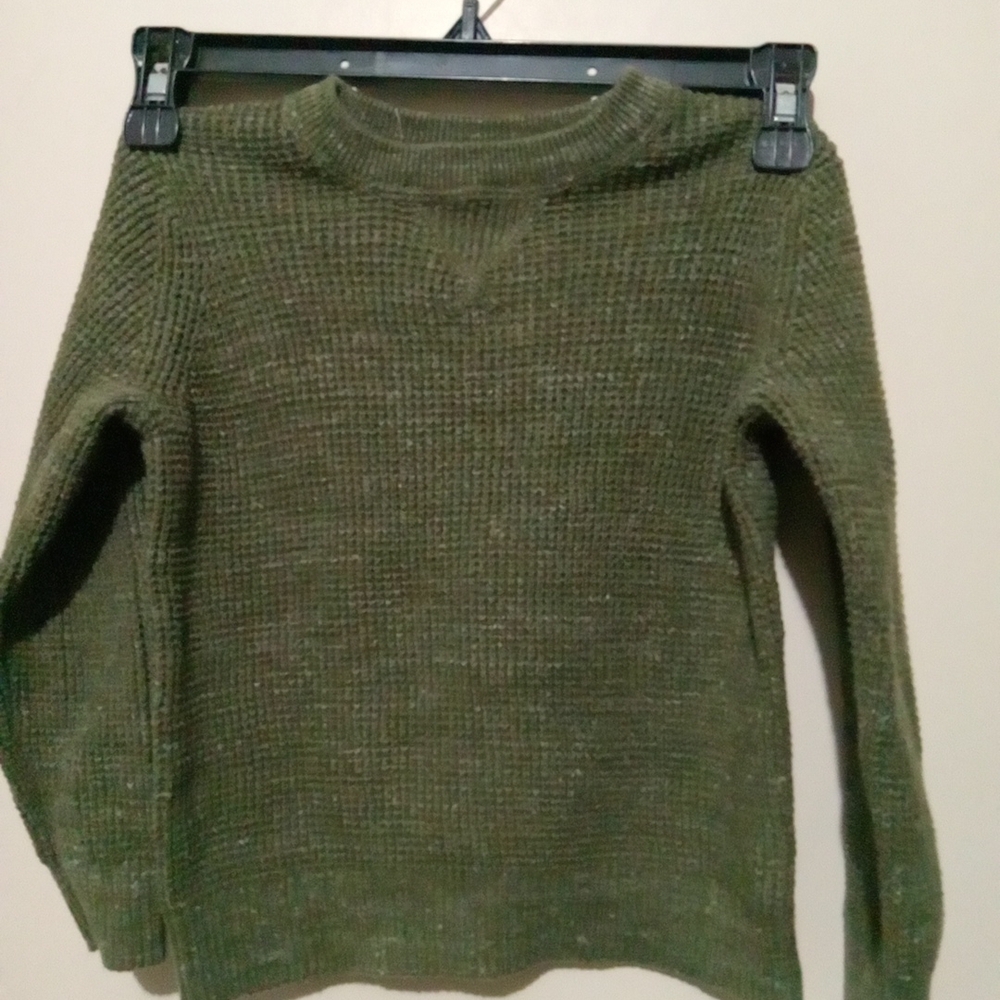 GAP Forest Green Boys Crew Neck Sweater Size 4 Years Old